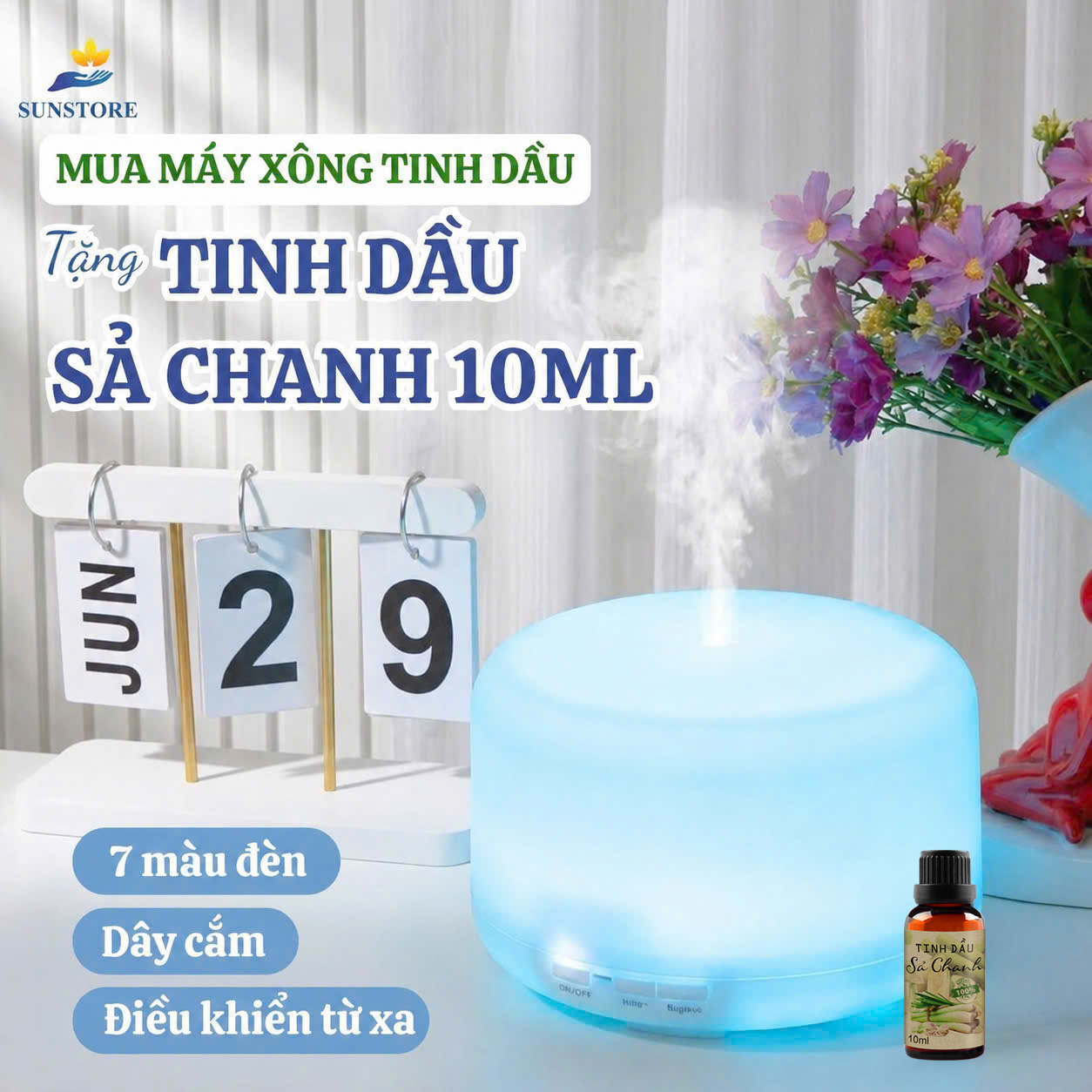 Máy xông tinh dầu siêu âm