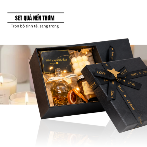Set Quà Tặng Tinh Dầu & Nến Thơm