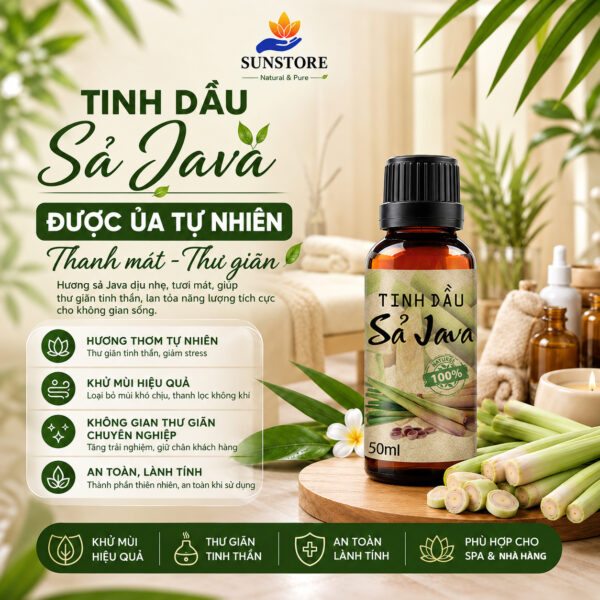 Tinh Dầu Sả Java Thiên Nhiên