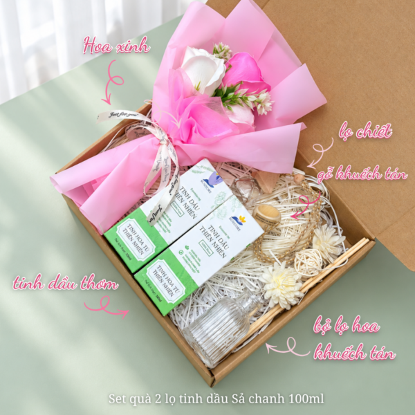 Trọn Bộ Set Tinh Dầu Sả Chanh 100ml